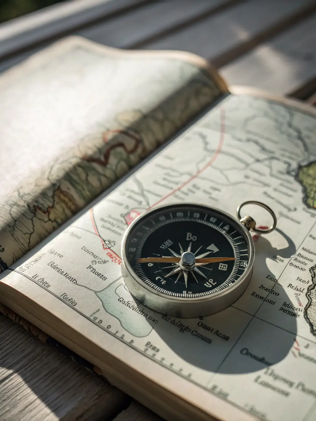 A close-up image of a person's hands holding a compass, subtly glowing, symbolizing guidance and direction. The background is blurred, creating a sense of focus and clarity.